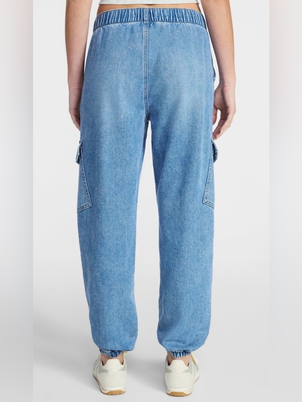 Light Blue Boyfriend Cargo Jogger Jeans - Picture 3 of 4